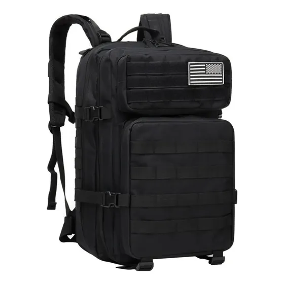 Mochila Tactica Walden BL090 50l Militar Multiusos Camping Notebook Color Negro Diseño de la tela Nylon
