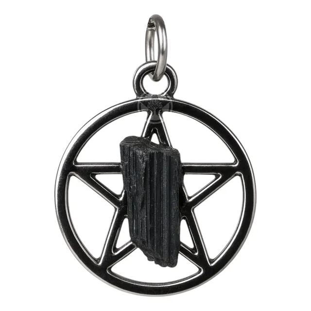 Dije Tetragramaton Con Turmalina Negra - Estrella Sagrada
