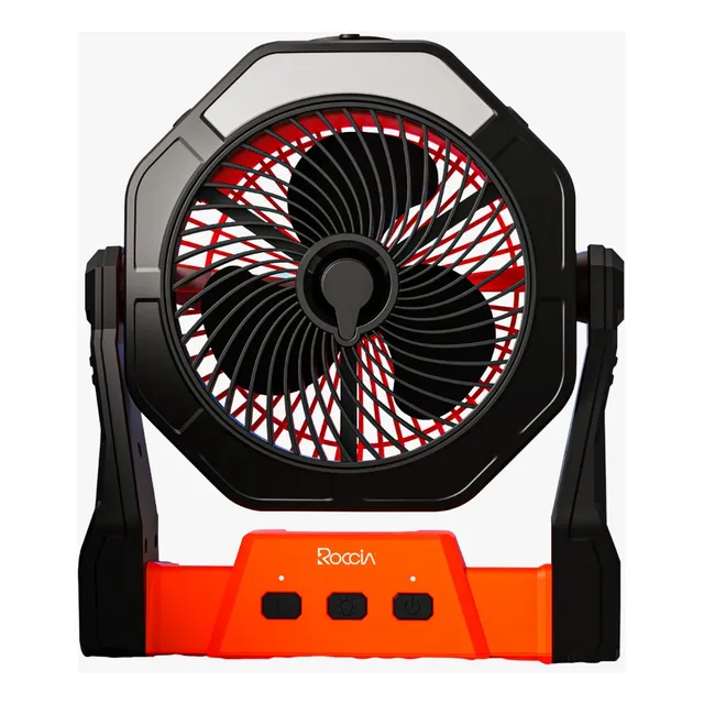 Ventilador Recargable Rociador De Agua Anaranjado Roccia