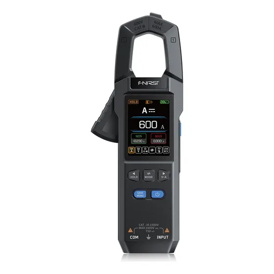 Pinza Amperimétrica True Rms Potencia Recargable 600 A