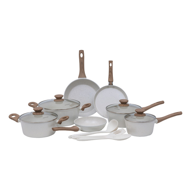Conjunto De Panelas Com 10 Peças Cook Marmol Mimo Style Conjunto De Panelas Com 10 Peças Cook Marmol Mimo Style