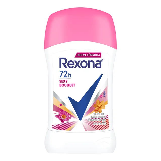 Rexona Antitranspirante En Barra Sexy Bouquet, Desodorante Para Mujer Con 72 Horas De Protección Contra El Sudor Y El Mal Olor 45 g