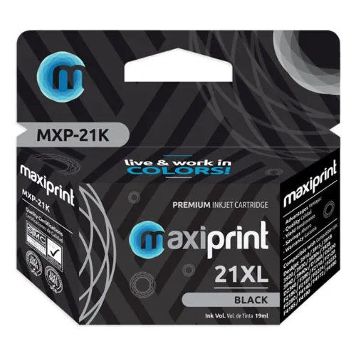 Cartucho Maxiprint Compatible Hp 21xl Negro (c9351cl)