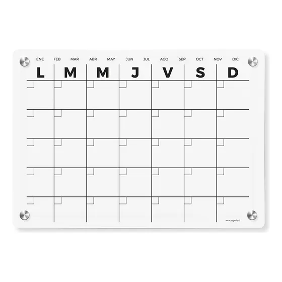  Pizarra Acrílica Calendario Mensual Magnético Refrigeradorl