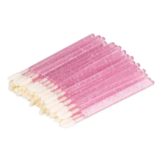 50un Aplicador Pincel Descartável Gloss Batom Limpeza Cílios