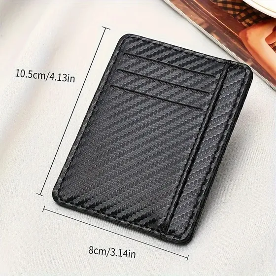 Billetera Cartera Tarjetas Tarjetero Fibra Carbono Moderna