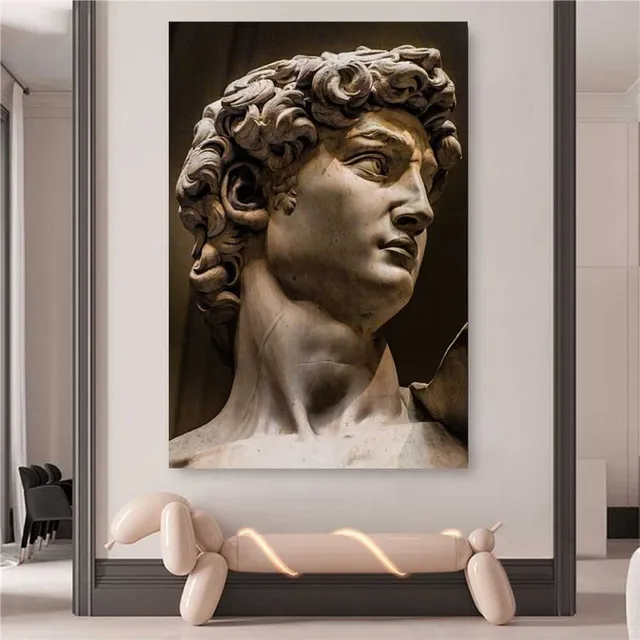 Cuadro Escultura David De Miguel Ángel Rostro Canvas 140x90