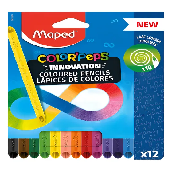 Lápis De Cor 12 Cores Infinity Innovation Colorpeps Maped