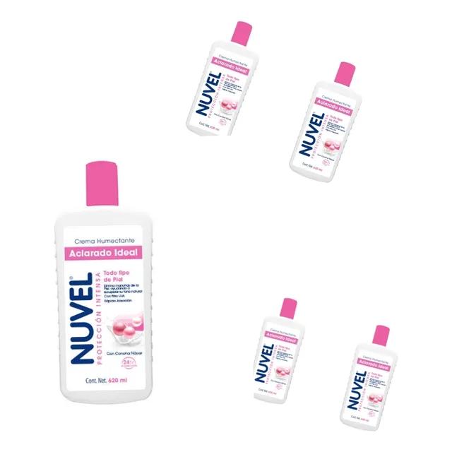 Crema Corporal Nuvel Protección Aclarado Ideal, 750ml 5pzas