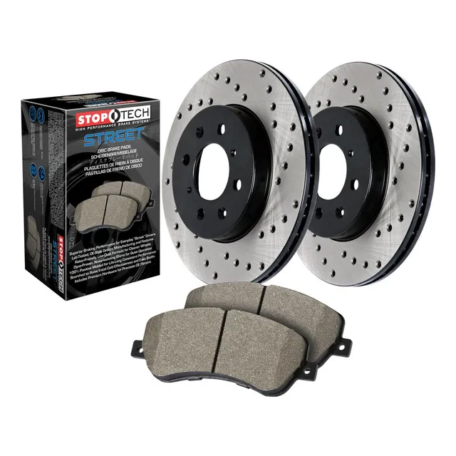 Stoptech Kit Freno Trasero Perforado Para Eje Calle