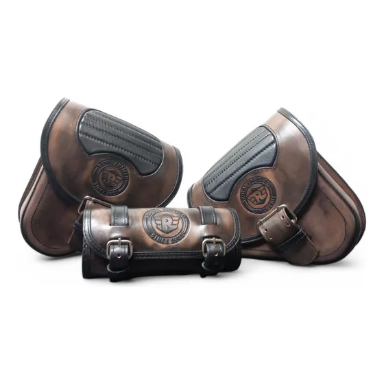 Conjunto Alforjas Y Accesorios Black Hawk Royal Enfield Combinado