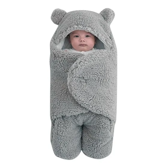 Saco De Dormir Bebê Enroladinho Confortável Inverno Ursinho