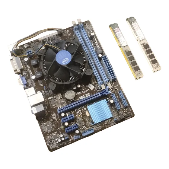 Combo Core I5 + Mother Asus H61m-f + 8 Gb Ram Kingston Ddr3 Azul Oscuro (Reacondicionado)