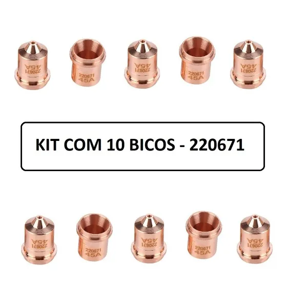 10 Bicos De Corte Plasma 220671 Pmx Hypertherm Powermax 45a 
