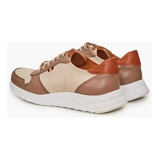 Zapatilla Urbana De Cuero Vison Cloony Hombre Boating