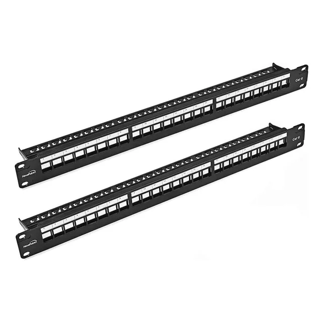 Panel De Conexiones Cat6 Utp 24 Puertos 1u Negro