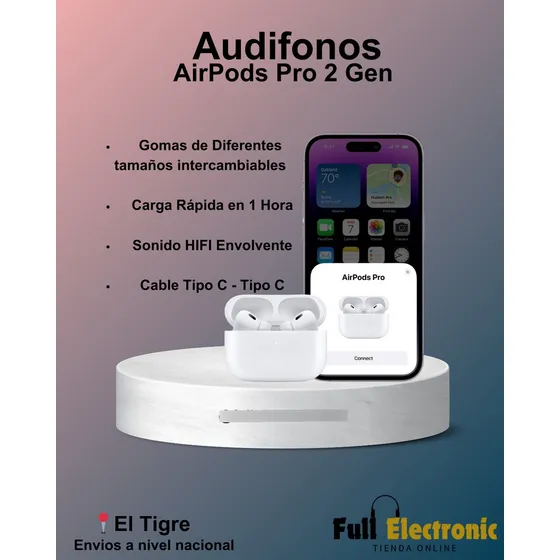 Apple AirPods Pro 2da Gen Audífonos Inalámbricos Certificado