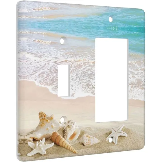 Beach Seashells - Cubierta Decorativa Para Interruptor De Lu