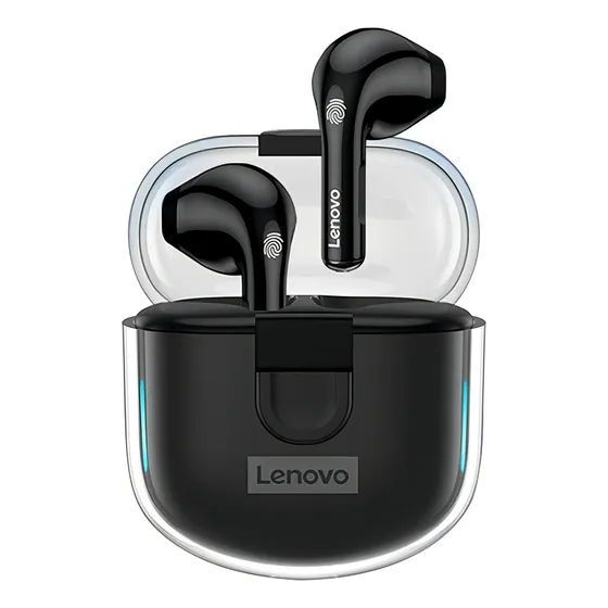 Auriculares Bluetooth 5.0 Hands Free Lenovo Lp12 , Color Negro