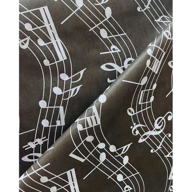Tnt Estampado Toalha De Mesa Notas Musicais Cifra 6m X 1,40m