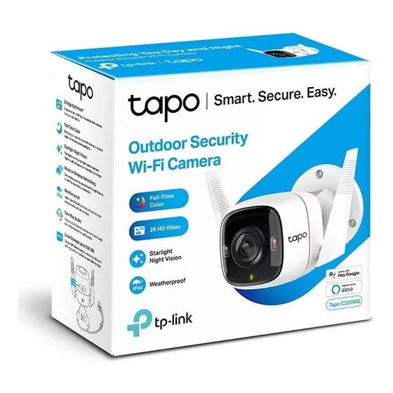 Cámara De Seguridad Wifi Tapo C320w Exterior Nocturna 2k Qhd