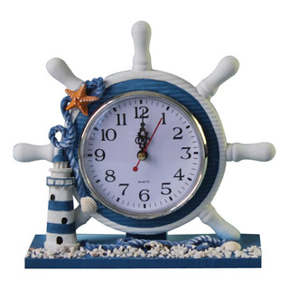 Ancla De Madera Barco Dirección Reloj Decoración De Mesa Ancla De Madera Barco Dirección Reloj Decoración De Mesa