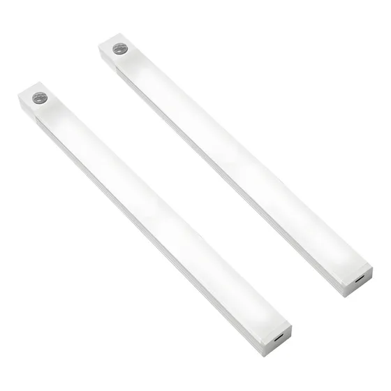 2 Pçs Luminaria Barra Led Sensor Presença Indução Inteligent
