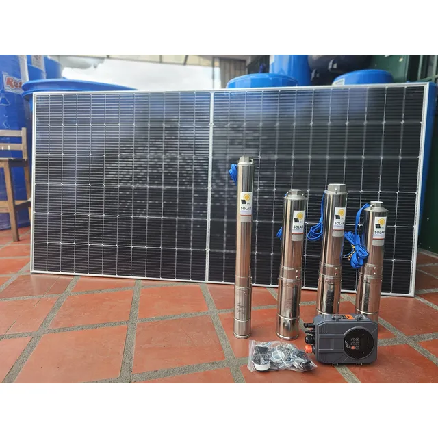 Bomba De Agua Sumergible De 1.5hp Con Paneles Solar Marc Leo