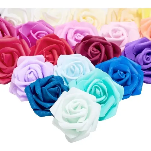 Rosas De Goma Eva Elaboradas Grandes X 50 Flores