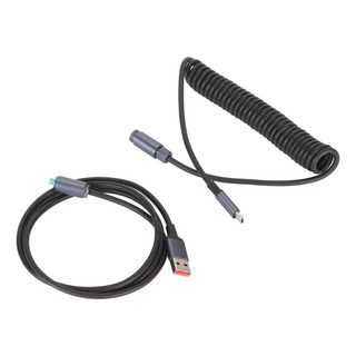Cabo De Teclado Em Espiral Usb Para Tipo C, Máximo De 9,8 Pé Cabo De Teclado Em Espiral Usb Para Tipo C, Máximo De 9,8 Pé