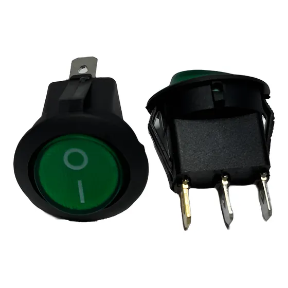 Switch Interruptor Redondo Led Verde O Amarillo Universal