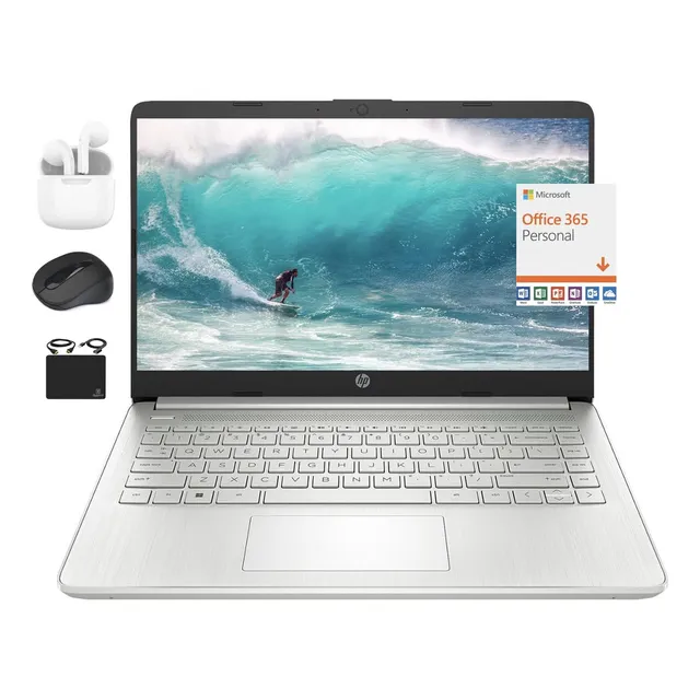 Laptop Hp 14 14'' Intel N4120 4gb 128gb Windows 11-plateado
