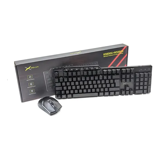 Combo Teclado Mouse Usb Gaming Inalambrico Delux K9800 M588