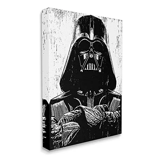 Arte De Pared Star Wars Darth Vader En Madera Envejecida, Di