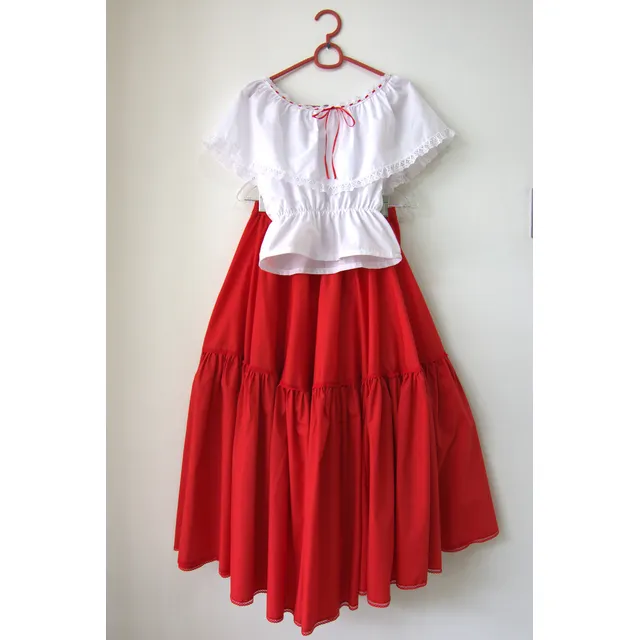 Traje Típico Costarricense Para Niña En Perfecto Estado