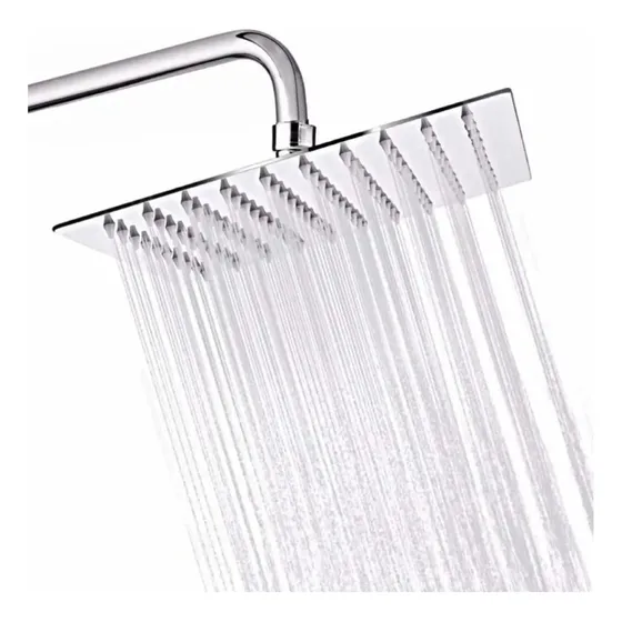 Ducha Cuadrada Tipo Lluvia 6  Griven Acero Inoxidable
