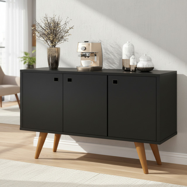 Aparador Balcão 3 Portas De Madeira Aparador Balcão 3 Portas De Madeira