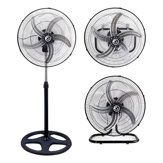 Ventilador Goldtech De 5 Aspas Metálicas 3 En 1 De 55w Estructura Negro Aspas Plateado Diámetro 53 Cm Material De Las Aspas Aluminio | Cuotas sin interés