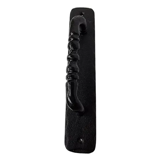 Manijon Para Porton Chapon Recto Puño Rustico Negro