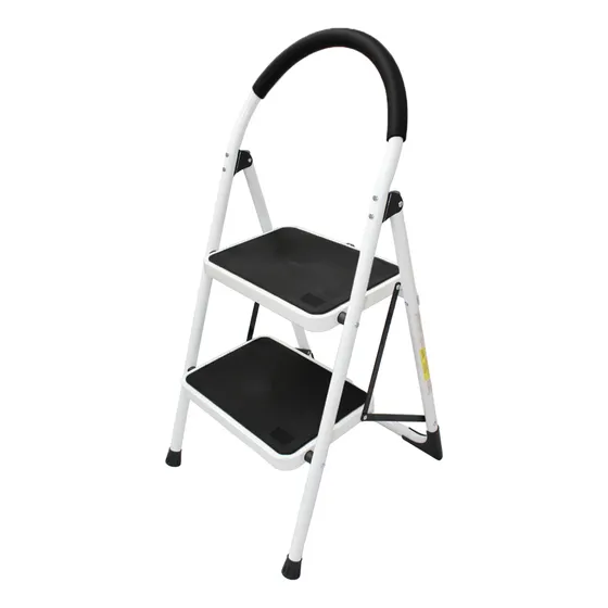 Escalera 2 Escalones Tubular Plegable Compacta Resistente