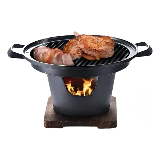 Parrilla De Carbón Portátil Barbacoa Asador Para Acampar