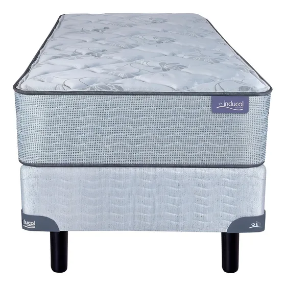 Inducol Onix conjunto somier de resortes 1 Plaza de 190cm x 80cm con marco perimetral de acero