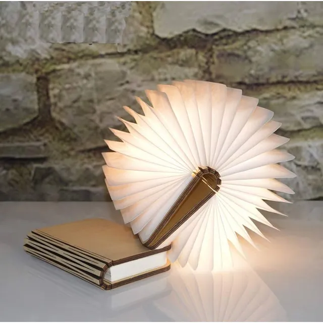 Lampara Libro Plegable, Led Con Bat 2000mah Papel Cable Usb