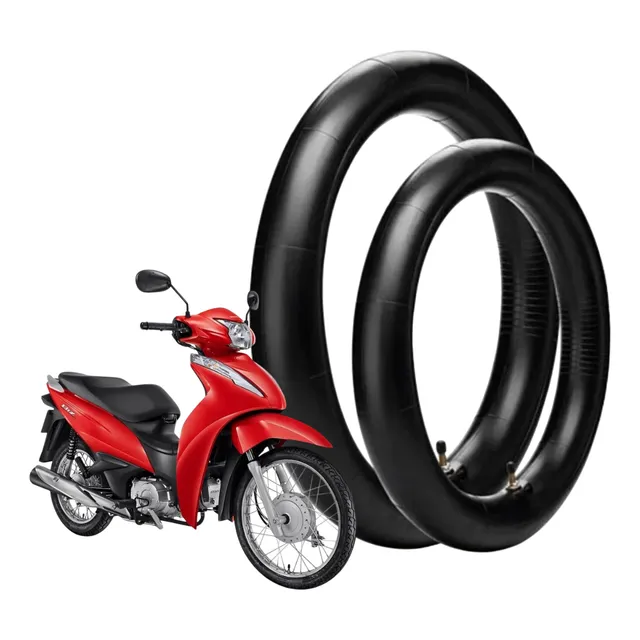 Jogo Par Câmara De Ar Para Honda Biz E Pop 100 Aro 14 E 17