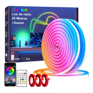 Led Luz Neón Flex Bluetooth 20m Rgb Ip68 Luces Para Cuarto Led Luz Neón Flex Bluetooth 20m Rgb Ip68 Luces Para Cuarto