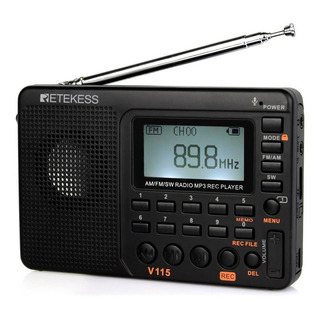 Radio Fm Am Sw Retekess V115 De Onda Corta Con Recarga Usb Radio Fm Am Sw Retekess V115 De Onda Corta Con Recarga Usb