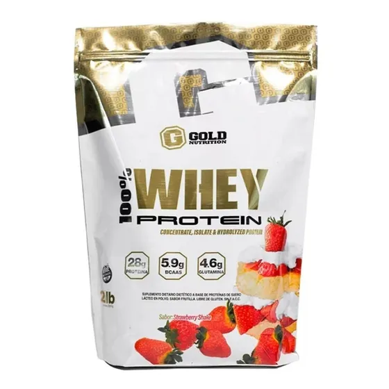 100% Whey Protein 2 Lb 907 Gr Gold Nutrition Proteína Concentrada
