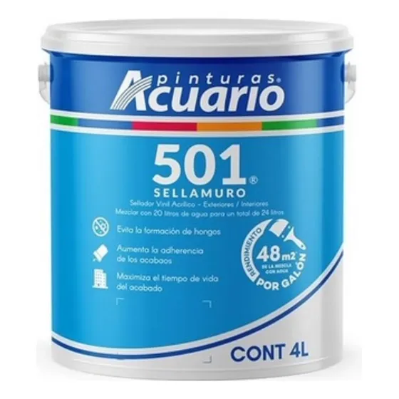 Sellador Acrílico 501 Acuario 4 Litros 