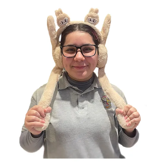 Orejeras De Peluche Labubu Mueve Orejas Ideal Invierno