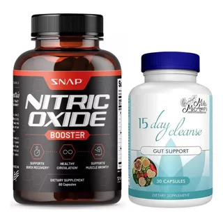 Potenciador Nitric Oxide Importado Booster Aminoácidos L-arginina L-citrulina Ginseng, Mejora Crecimiento Muscular + Detox Limpieza 15 Dias Potenciador Nitric Oxide Importado Booster Aminoácidos L-arginina L-citrulina Ginseng, Mejora Crecimiento Muscular + Detox Limpieza 15 Dias
